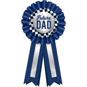 Amscan Award Ribbon - Fremium Fabron ، مثالي للاستحمام والجنسين الذي يكشف - قطعة واحدة ، أبي المستقبل ، 6.5 "× 3.5" ، الأزرق والفضة in Kuwait