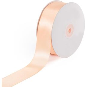 Creative Ideas Solid Satin Ribbon, 1-1/2-Inch by 50 Yard, Light Peach, Solid