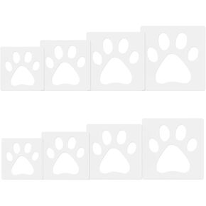 8 PCS Dog Paw Stencils قابلة لإعادة الاستخدام من 5 نقاط قالب الطلاء stency كبير للطلاء على خشب البلاستيك اللطيف لطيف قالب جدار الأثاث ديكور المنزل للفنون الزخرفية