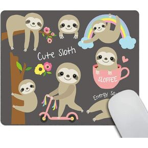 Smooffly Cute Baby Sloth Mouse pad Non-Slip Rubber Gaming Mousepad Rectangle Mouse Pads for Computers Laptop