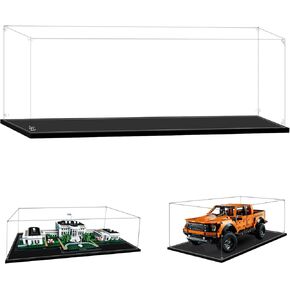 Acrylic Display Case for Lego Car 42172 42143 42156 42083 42056 42115 42125 42096 76139 76956, 23.62x11.81x7.87inches (62x30x20cm), Dustproof Protection Clear Showcase