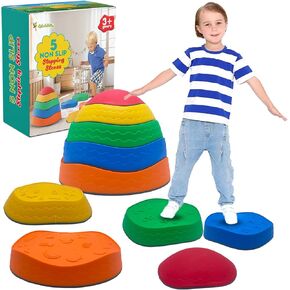 5 PCS Steping Stones for Kids حتى 250 رطلاً ، وتوازن الحجارة للتنسيق الدورة لتنسيق عقبة الأطفال