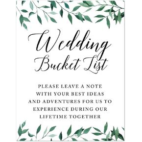 Andaz Press Wedding Party Signs, Natural Greenery Green Leaves, 8.5x11-inch, Closed for a Private Event, 1-Pack