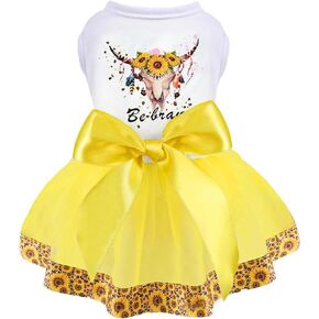 Dog Dress for Small Dogs, Puppy Costume Clothes Girls Pet Clothing Outfit Summer Spring Dresses Chihuahua Yorkie Cat Apparel