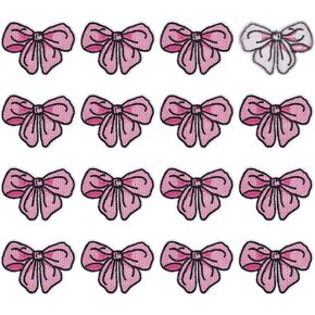 Fingerinspire 16 PCS حديد حدوة الحصان على قطعة قماش 2.5x2.1inch خياطة على بقع زين سوداء التطريز المحوسبة تصحيح البوليستر.