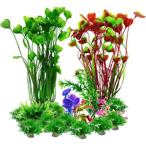 نباتات زخارف خزان السمك ، 18 ٪ من الزخارف المائية نباتات من البلاستيك للزخارف المنزلية والمكتبية صغيرة إلى كبيرة من 3.54 بوصة إلى 16 بوصة in Kuwait
