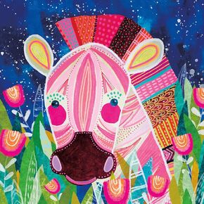 Ceaco - Sensory Textures - Colorful Zebra - 100 Piece Jigsaw Puzzle