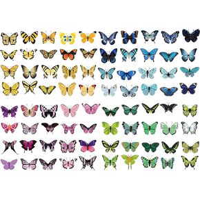 160PCS Transparent Scrapbook Planner Stickers, Self-Adhesive Butterfly Stickers, for Wall Decor Junk Journal Bullet Journal Supplies Sticker, Decoration Window Water Bottles Guitars Refrigerator