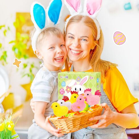 Wind Up Toys for Kids Easter Basket Stuffers, 9Pcs Jumping Plush Chicks Small Fidget Toys for Easter Egg Hunt Treasure Box Classroom Prizes Party Favors Goodie Bags Fillers Gifts in Saudi Arabia
