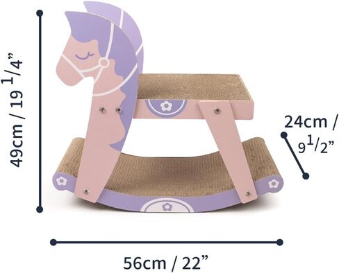 Horse Shape Cat Scratcher Cardboard with Double Layer for Indoor Cats in Saudi Arabia