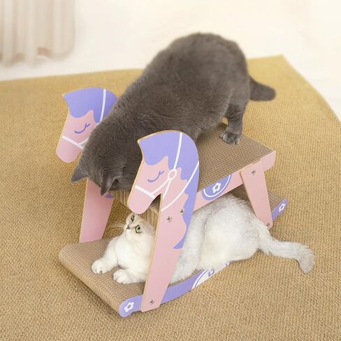 Horse Shape Cat Scratcher Cardboard with Double Layer for Indoor Cats in Saudi Arabia