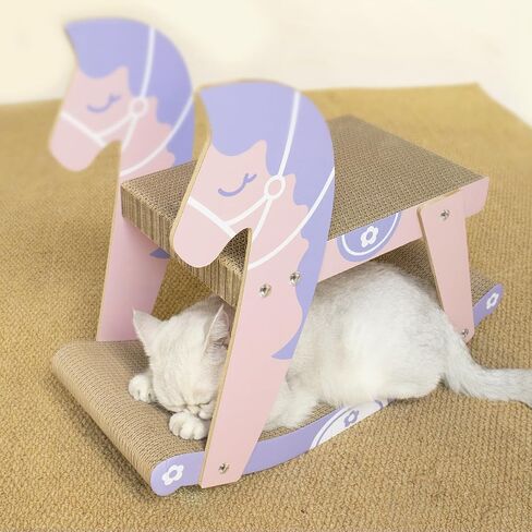Horse Shape Cat Scratcher Cardboard with Double Layer for Indoor Cats in Saudi Arabia
