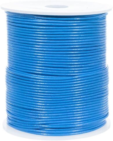 3 mm Natural Round Leather Cord - 25 Yards - Perfect for Crafts, DIY, Jewelry, and More! in Saudi Arabia