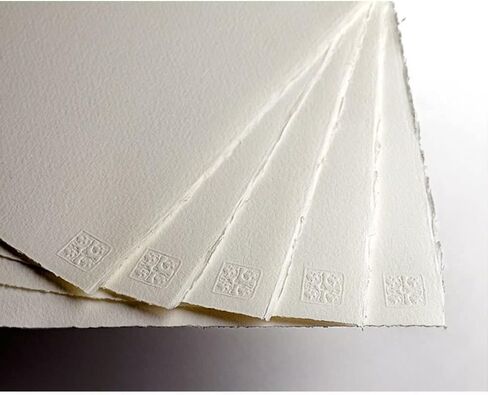 St. Cuthberts Mill Saunders Waterford Watercolor Paper Block - 12x9-inch White 100% Cotton Watercolor Paper - 20 Sheets of 140lb Cold Press Watercolor Paper for Gouache Ink Acrylic Charcoal and More in Kuwait