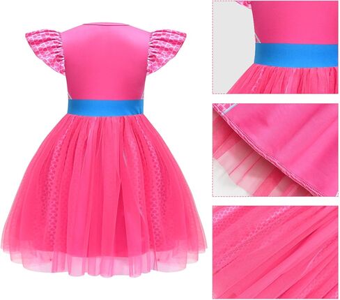 Girls Cute Kitties Tulle Dress with Flutter Sleeves Cat Dress Up Outfits for Christmas in Kuwait