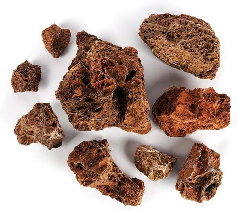 LANDEN Maple Leaves Stone Natural Rocks (18lbs, 3~9 inches,9pcs) for Aquarium, Paludarium, Terrariums, Decorative of Forest Creeks, lakesides, and Streams in Saudi Arabia