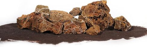 LANDEN Maple Leaves Stone Natural Rocks (18lbs, 3~9 inches,9pcs) for Aquarium, Paludarium, Terrariums, Decorative of Forest Creeks, lakesides, and Streams in Saudi Arabia