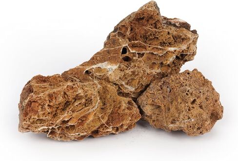 LANDEN Maple Leaves Stone Natural Rocks (18lbs, 3~9 inches,9pcs) for Aquarium, Paludarium, Terrariums, Decorative of Forest Creeks, lakesides, and Streams in Saudi Arabia