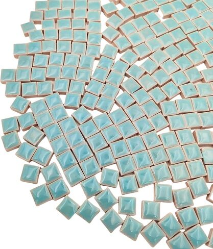 1.2x1.2cm (12/25 inch) Square Ceramic Mosaic Mosaic Tiles,1.1lb Ceramic Mosaic Pieces DIY Hobbies Handmade for Craft Bathroom Kitchen Home Decoration (Pink) in Kuwait