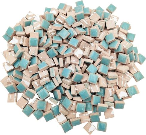 1.2x1.2cm (12/25 inch) Square Ceramic Mosaic Mosaic Tiles,1.1lb Ceramic Mosaic Pieces DIY Hobbies Handmade for Craft Bathroom Kitchen Home Decoration (Pink) in Kuwait