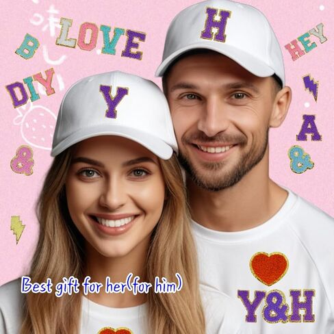 5 PCS 2.16 "بقع أحرف تشنيل الأرجواني ، بقع رسائل لاصقة للملابس ، التمسك بأحرف لأكياس الماكياج القبعات على ظهره على جينز أحذية الكمبيوتر المحمول (رسالة ص) in Kuwait