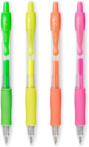 Pilot G2 07 Retractable Gel Ink Rollerball Pens - 0.7mm Fine Nib (Pack of 4) in Saudi Arabia