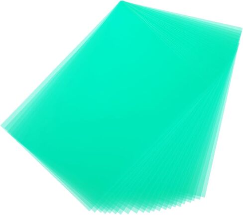 A4 PVC Flexible Plastic Sheets, 10Pcs 0.3mm Thick A4 Size, Transparent DIY Crafts Film(Blue) in Saudi Arabia