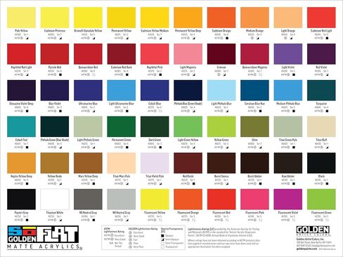 SoFlat Matte Acrylics by GOLDEN, SoFlat POP 6 Color Set, Professional Acrylic Paint in Saudi Arabia