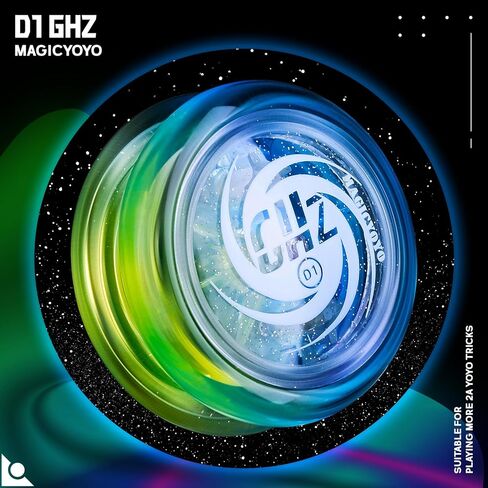 MAGICYOYO D1 GHZ Beginner Yoyo for Kids, Starter Yoyos Glow in The Dark, Auto Return Yo yo for Kids, Responsive Yoyo for 2a Looping Trick, Kids Yo-yo with 6 Yoyo Strings (Glow Blue) in Kuwait