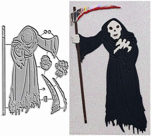 Halloween Ghost Cutting Dies, Witch Skull Die Cuts Metal Embossing Stencils Template Mould for Card Scrapbooking and DIY Craft Album Paper Card Decor in Kuwait