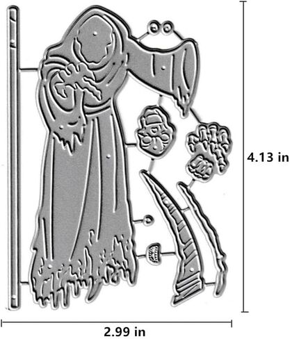Halloween Ghost Cutting Dies, Witch Skull Die Cuts Metal Embossing Stencils Template Mould for Card Scrapbooking and DIY Craft Album Paper Card Decor in Kuwait