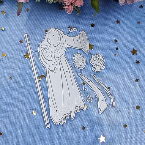 Halloween Ghost Cutting Dies, Witch Skull Die Cuts Metal Embossing Stencils Template Mould for Card Scrapbooking and DIY Craft Album Paper Card Decor in Kuwait