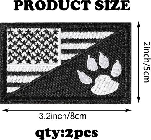 2 Pcs Tactical Patches with Hook and Loop Embroidered Patch for Backpacks Caps Hats Jackets Pants, Rectangular Military Army Uniform Emblems, Size 3x2 Inches (Grey & Red) in Kuwait