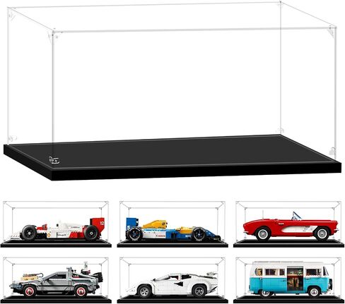 Acrylic Display Case for Lego Car 42172 42143 42156 42083 42056 42115 42125 42096 76139 76956, 23.62x11.81x7.87inches (62x30x20cm), Dustproof Protection Clear Showcase in Saudi Arabia
