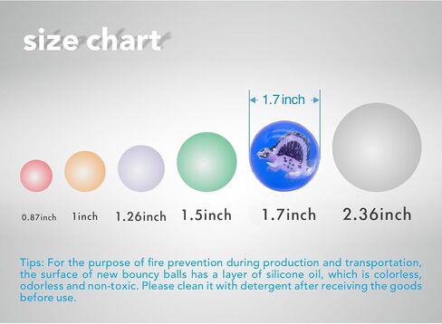 Bouncy Balls, 1.7inch High Bounce Balls for Kids, Party Favors and Goodie Bag Fillers for Kids, Super Bouncy Balls for Birthday Party in Saudi Arabia
