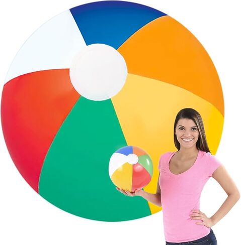 Inflatable Beach Balls Multicolored Design for Swimming Pool Party Favor, Birthday Parties, Summer Fun Toy, 16" Inches (6-Pack) in Saudi Arabia