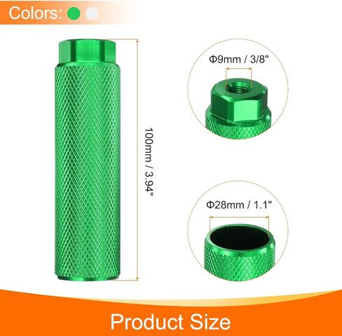 HARFINGTON 2 Pairs Bike Pegs Aluminum Alloy Rear Stunt Pegs Anti-Skid Back Seat Stands Fit 3/8" Axles for Mountain Bike, Black & Silver in Kuwait