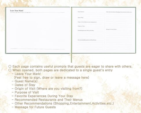 Guest Book for Vacation Home, Guest Book for Airbnb, Airbnb Essentials, Vacation Rental Essentials-206 Pages, Hardcover (Mint) in Saudi Arabia