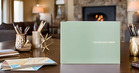 Guest Book for Vacation Home, Guest Book for Airbnb, Airbnb Essentials, Vacation Rental Essentials-206 Pages, Hardcover (Mint) in Saudi Arabia