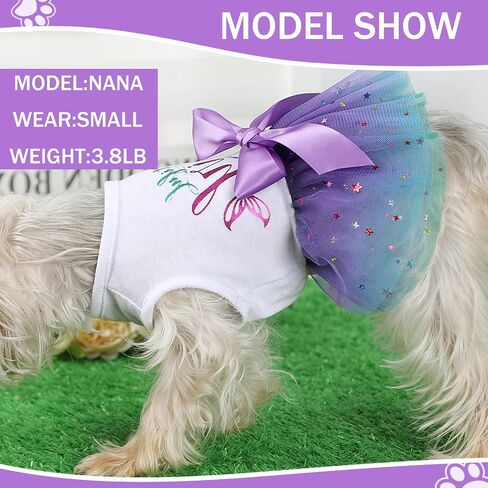 Dog Dress for Small Dogs, Puppy Costume Clothes Girls Pet Clothing Outfit Summer Spring Dresses Chihuahua Yorkie Cat Apparel in Saudi Arabia