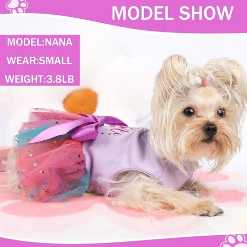 Dog Dress for Small Dogs, Puppy Costume Clothes Girls Pet Clothing Outfit Summer Spring Dresses Chihuahua Yorkie Cat Apparel in Saudi Arabia
