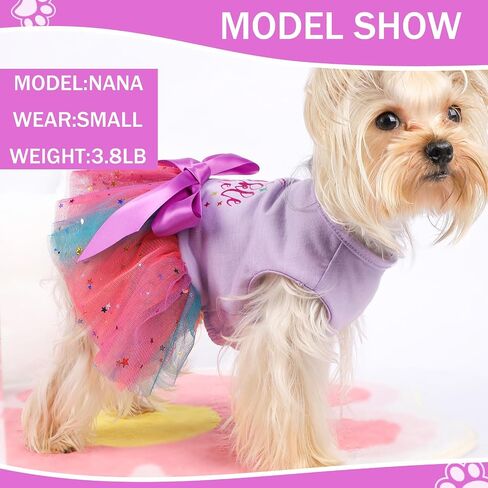Dog Dress for Small Dogs, Puppy Costume Clothes Girls Pet Clothing Outfit Summer Spring Dresses Chihuahua Yorkie Cat Apparel in Saudi Arabia