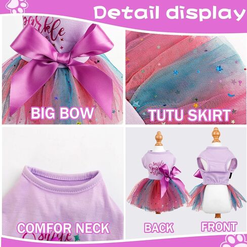 Dog Dress for Small Dogs, Puppy Costume Clothes Girls Pet Clothing Outfit Summer Spring Dresses Chihuahua Yorkie Cat Apparel in Saudi Arabia