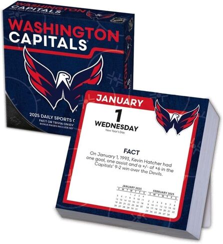 Turner Sports Washington Capitals 2025 Box Calendar (25998053098) in Kuwait
