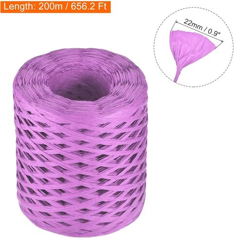 MECCANIXITY Raffia Paper Craft Rope Ribbon Packing Paper Twine 219 Yards Handmade Gray for DIY Decoration Gift Packaging in Saudi Arabia