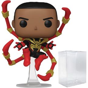 POP Marvel: Spider-Man Comics - Miles Morales Iron Spider Limited Edition Chase Funko Vinyl Figure (Bundled with Compatible Box Protector Case), Multicolored, 3.75 inches