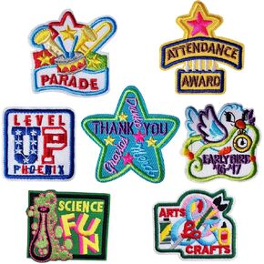 Minason Embroidered Iron-on Patches: 7Pcs Assorted Cartoon Sentence Sew on/Iron on Repair Patch Accessories for Good Student Children Clothes Jeans Dress Backpacks, Bible01