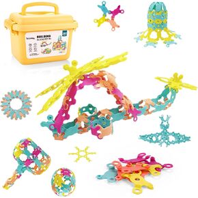 138 Pieces Kids Building Blocks STEM Construction Toys for Creative Play, Splicing Stacking Game Educational Toy for Preschool Classroom Activities ﻿