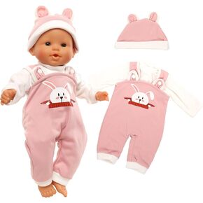 Baby Doll Clothes for 14-16 Inch Baby Dolls Cute Handmade 2-Piece Purple bee Dress Set with Purple a Coat in Kuwait