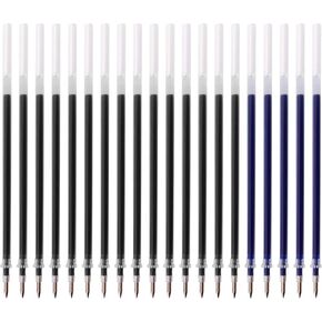MiSiBao Gel Ink Rollerball Pens Refills Medium Point Pens Refill Work Pen Smooth Writing for Office, Pack of 20 (15 Black Ink and 5 Blue Ink)